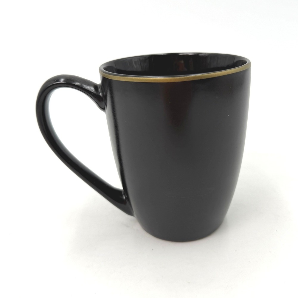 Christian Art Gifts John 3:16 Matte Black Ceramic Coffee Mug Gold Rim 2017 - Picture 2 of 4